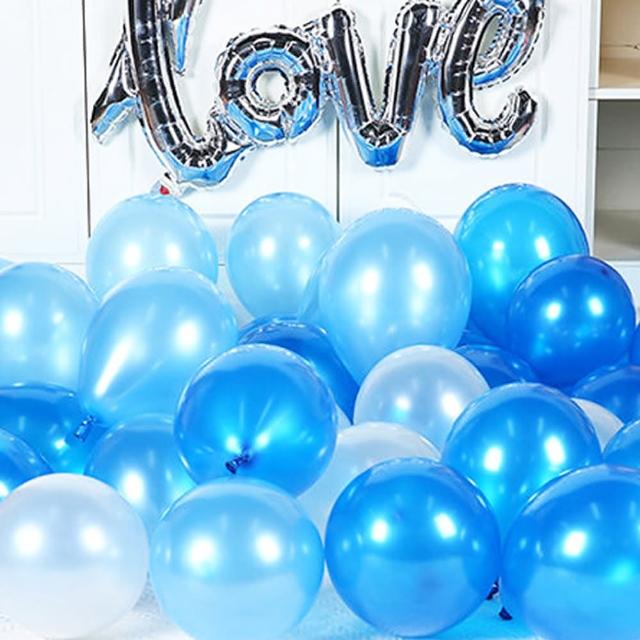 夢幻珠光多色系100顆氣球組1組(生日氣球 派對布置 求婚 氣球 紀念日佈置)