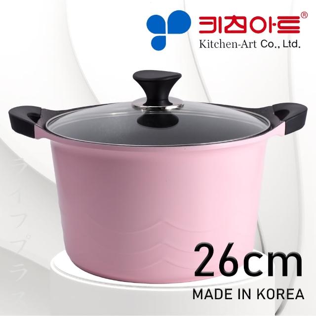 韓國EUROCOOK不沾雙耳深型湯鍋-IH爐適用-26cm(湯鍋)