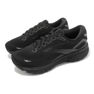 【BROOKS】慢跑鞋 Ghost 15 D 女鞋 寬楦 黑 全黑 緩震 路跑 馬拉松 運動鞋 魔鬼系列(1203801D020)