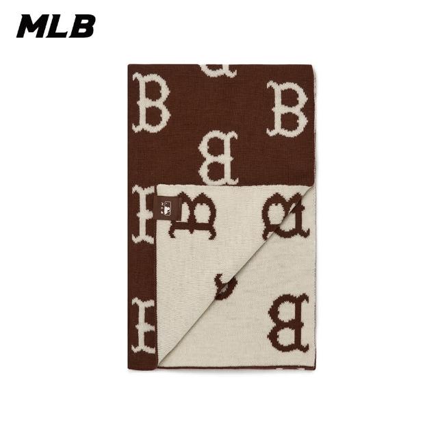 【MLB】雙面羊毛圍巾 MONOGRAM系列 波士頓紅襪隊(3AMFM0126-43BRD)