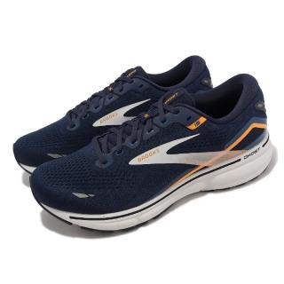 【BROOKS】慢跑鞋 Ghost 15 2E 男鞋 寬楦 藍 橘 魔鬼系列 高足弓 緩震 運動鞋(1103932E439)