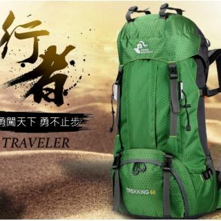 【May Shop】60L登山包 徒步旅行背包 露營背包 送防雨罩(附防雨罩)