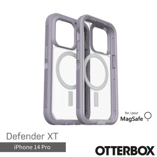 【OtterBox】iPhone 14 Pro 6.1吋 Defender XT防禦者系列保護殼-紫/透(支援MagSafe)