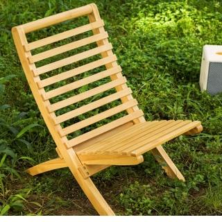 【May Shop】戶外折疊椅露營椅子自然風格露營椅背椅子