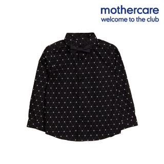 【mothercare】專櫃童裝 紫色菱紋長袖襯衫+領結(4-8歲)