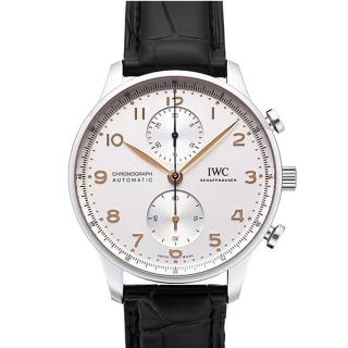 【IWC 萬國錶】新葡萄牙計時腕錶x白面x41mm(IW371604)