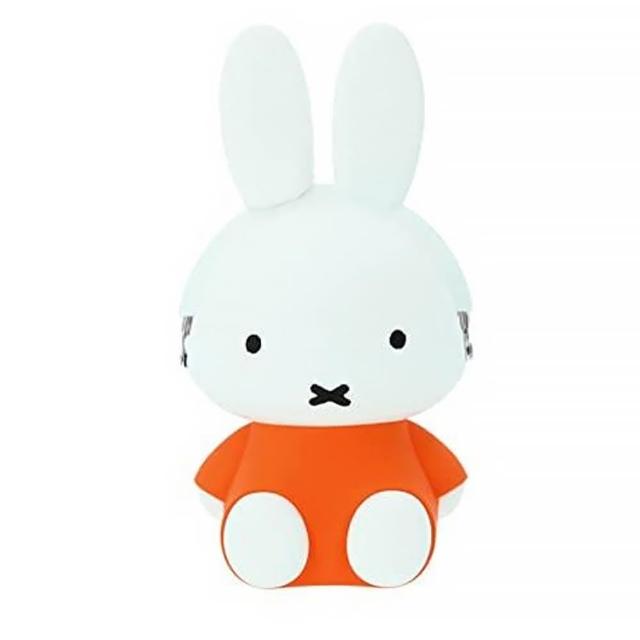 【小禮堂】米菲兔 人形矽膠扣式零錢包 p+g design - 橘裙(平輸品)