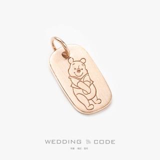 【WEDDING CODE】14K 迪士尼項鍊 橢圓長方造型(迪士尼小熊維尼 母親節 現貨禮物)