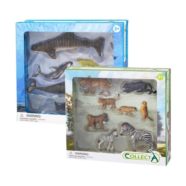 【collectA】野生動物禮盒+海洋動物禮盒(英國高擬真模型 A574314/R89671)