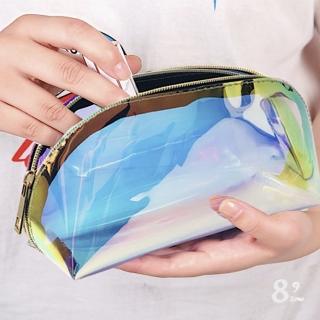 【89 zone】透明亮皮防水旅行 收納包 化妝包(不挑款/混色隨機出貨)