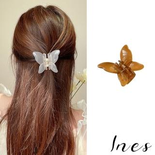 【INES】蝴蝶結髮夾/韓國設計透明果凍色系蝴蝶結造型髮夾 抓夾 馬尾夾(4款任選)
