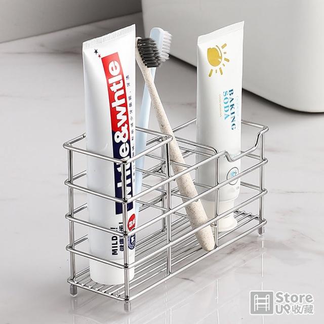 【Store up 收藏】頂級304不鏽鋼 極簡款 多功能衛浴牙刷架(AD359)