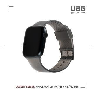 【UAG】[U] Apple Watch 42/44/45/49mm 時尚亮透錶帶-透黑(UAG)