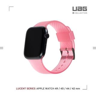 【UAG】(U) Apple Watch 42/44/45/49mm 時尚亮透錶帶-透粉(UAG)