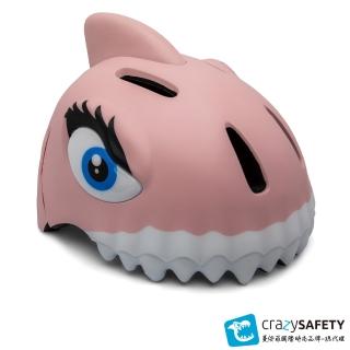 【MAF 蔓侒菲】3D安全帽-粉鯊魚/學步帽/兒童護具/平衡車/自行車/直排輪/滑板車/攀岩(丹麥品牌crazysafety)
