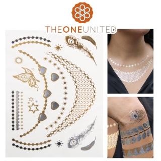 【The One】歐美時尚金屬感紋身貼-大(2-黛安娜)