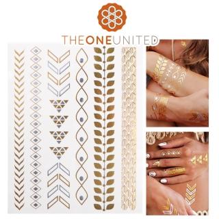 【The One】歐美時尚金屬感紋身貼-大(4-莉芙的花園)