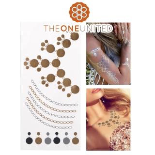 【The One】歐美時尚金屬感紋身貼-中(7-海拉的項鍊)