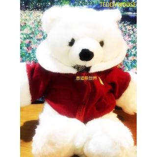 【TEDDY HOUSE泰迪熊】泰迪熊玩具玩偶公仔絨毛紅衣富兆王子泰迪熊大白