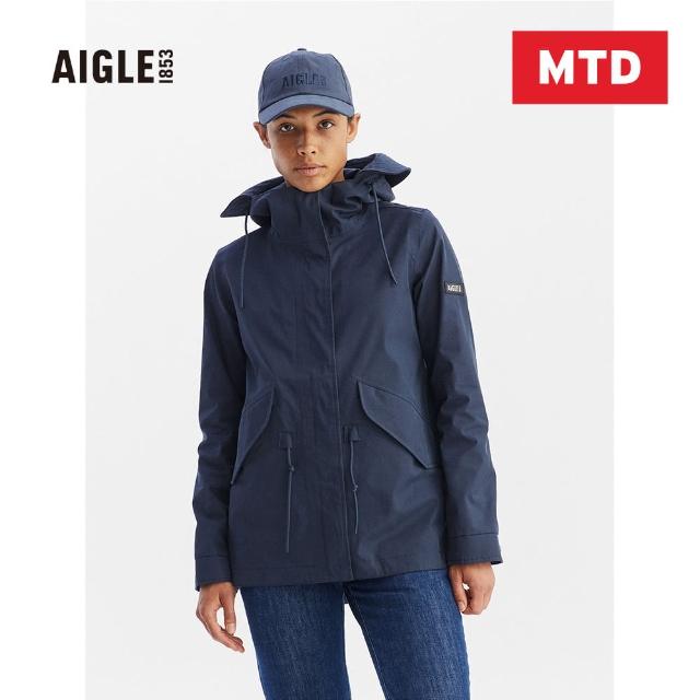 【AIGLE】女 MTD 防水透氣外套(AG-FAC46A057 深藍)