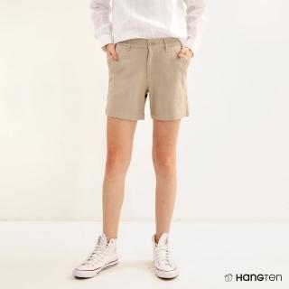 【Hang Ten】女裝-REGULAR FIT經典短褲(淺卡其)