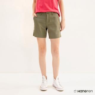 【Hang Ten】女裝-REGULAR FIT經典短褲(軍綠)