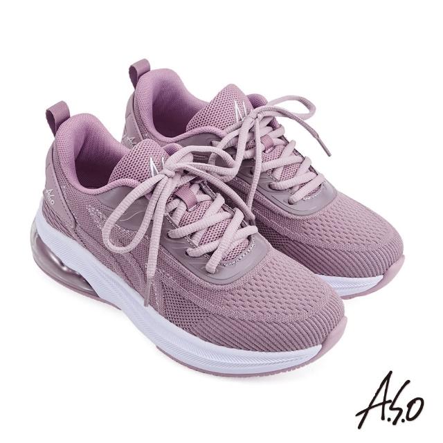 【A.S.O 阿瘦集團】機能休閒 活力雙核心綁帶休閒鞋-女款(粉色)