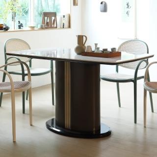 【MUNA 家居】奧隆斯特4.6尺岩板餐桌/不含椅/WZ35-140(餐桌 桌子 休閒桌)