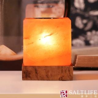 【鹽夢工場】玫瑰小方形(精油燈系列)