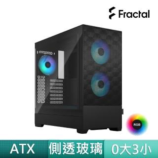 【Fractal Design】Pop Air RGB Black TGC 鋼化玻璃透側電腦機殼-永夜黑(ATX機殼)