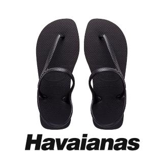 【havaianas 哈瓦仕】拖鞋 人字拖 繞踝夾腳拖 巴西 Havaianas Top Flip Flops 黑 女款 4000039-0090W(拖鞋)