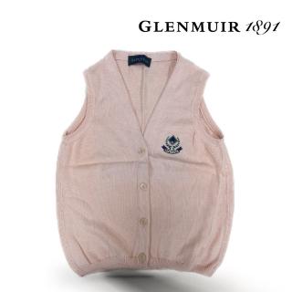 【Glenmuir】淡橙開襟背心(針織衫 毛衣 長袖毛衣 線衫)