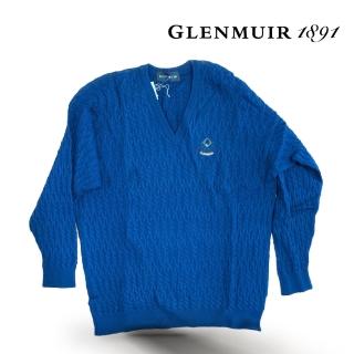 【Glenmuir】青藍V領毛衣(針織衫 毛衣 長袖毛衣 線衫)