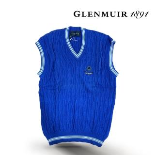 【Glenmuir】天藍V領背心(針織衫 毛衣 長袖毛衣 線衫)
