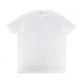 【Y-3 山本耀司】Y-3黑字LOGO白色三條紋設計純棉短袖圓領T恤(平輸品/男/白)