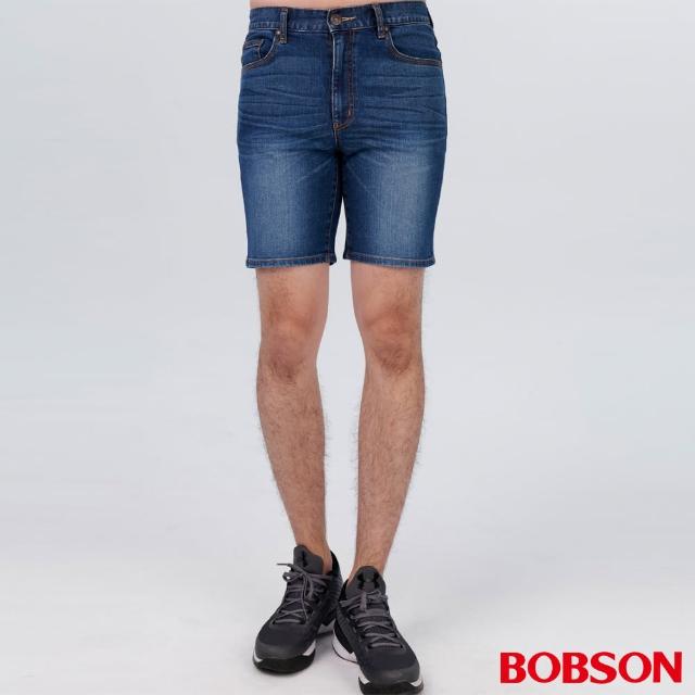 【BOBSON】男款水洗牛仔短褲(264-53)