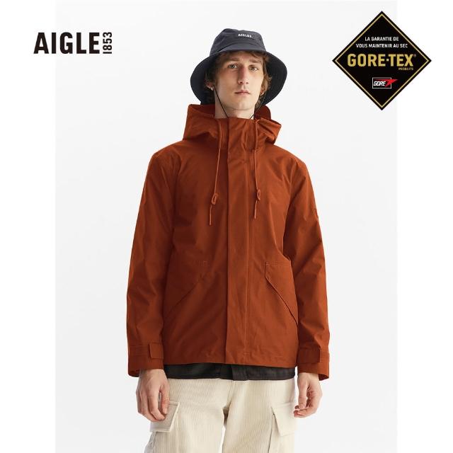 【AIGLE】男 G/T 防水透氣外套(AG-FAA57A166 褐色)