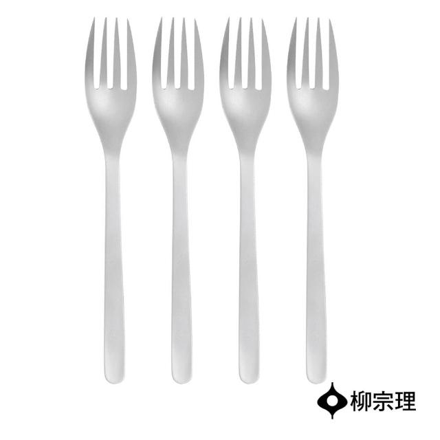 【柳宗理】日本製麵叉4入組/19.8cm(不鏽鋼材質打造的質感餐具)