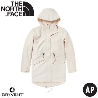 【The North Face】女 防水外套《白》5AYC/防水透氣連帽衝鋒衣/休閒外套(悠遊山水)
