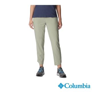 【Columbia 哥倫比亞 官方旗艦】女款-Columbia HikeUPF50快排長褲-灰綠(UAR33630GG / 2023春夏)