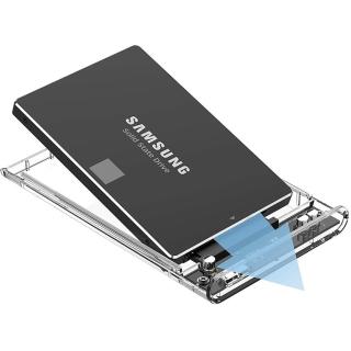 【Bill Case】高階2.5 吋 SATA HDD SDD 硬碟專用 USB 3.0透明保護殼(3分鐘自動休眠 硬碟售命更長)