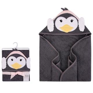 【Luvable Friends 甜蜜寶貝】嬰幼兒動物造型連帽浴巾/包巾_76x76cm_小企鵝(LF16426)