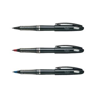 【Pentel 飛龍】德拉迪塑膠鋼筆 Tradio 0.4~0.7mm /支 TRJ50(黑/紅/藍)