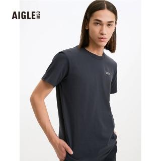 【AIGLE】男 快乾抗菌短袖T恤(AG-2A127A057 深藍)