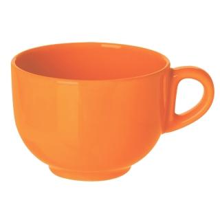 【EXCELSA】Trendy陶製茶杯 夕陽橘400ml(水杯 茶杯 咖啡杯)