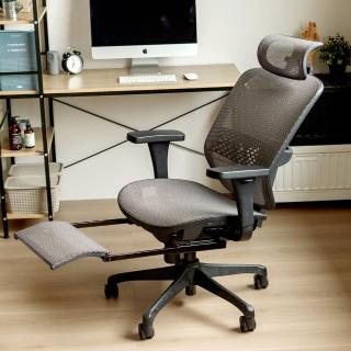 【完美主義】科技圓背頭靠可調式透氣仰躺電腦椅(辦公椅/書桌椅/人體工學椅/會議椅)