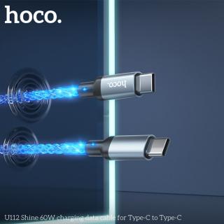 【HOCO】U112 Type-C to Type-C 發光60W充電數據線(支持筆記本電腦60W充電功率)