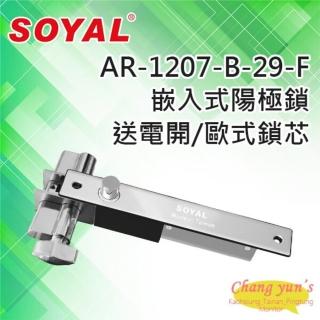 【SOYAL】AR-1207B-29-F 送電開 陽極鎖 有歐式鎖芯 旋鈕+鑰匙孔 昌運監視器