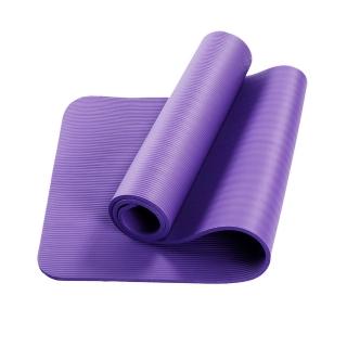 【picknew】加大加厚NBR紫色健身墊瑜珈墊183cmx61cmx10mm(NBR材質瑜珈墊附綁帶與收納網包)