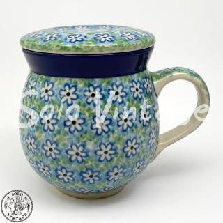 【SOLO 波蘭陶】CA 波蘭陶 350ML 有蓋杯 土耳其藍花園系列 CERAMIKA ARTYSTYCZNA